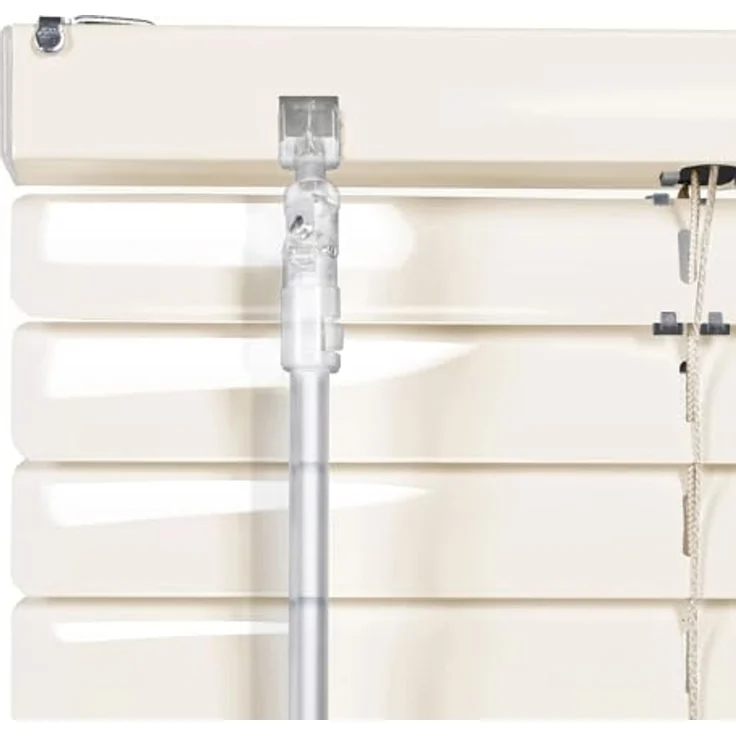 Sonello Jalousie Klemmfix ohne u. mit Bohren 30cm x 100cm Creme Aluminium Jalousette, Klemmfix, Inkl. Halterung für Decken- u. Wandmontage Alu Jalousie Fenster u. Tür, Blickdicht freihängend – Bild 6