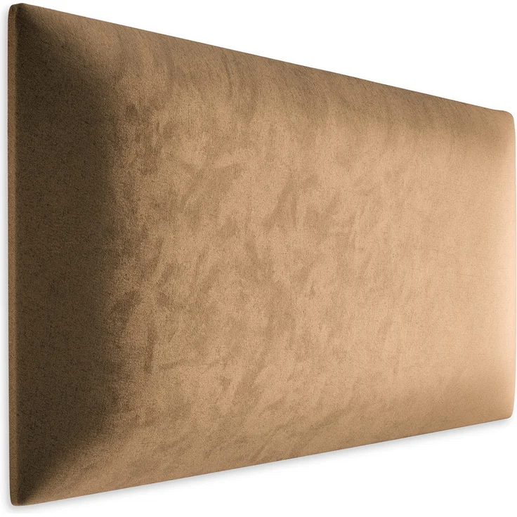Muralo Samt Wandkissen Stoff Polsterpaneel Schlafzimmer Wohnzimmer Bett Wandpolster Bettkopfteil Lendekissen Modern Luxus Gepolstert Polster Paneel (Beige, 50x40 cm) – Bild 1