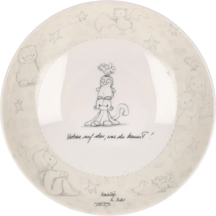 Goebel Suppenteller Anouk - Glaub an deine Träume, Fine Bone China, Beige, 21 cm, 23600081