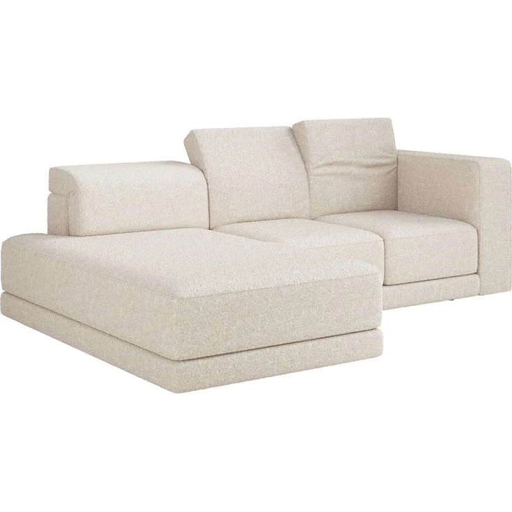 Selsey 'Novals' Ecksofa L-Form, 4-Sitzer, links, Bouclé Creme, 278 cm – Bild 6
