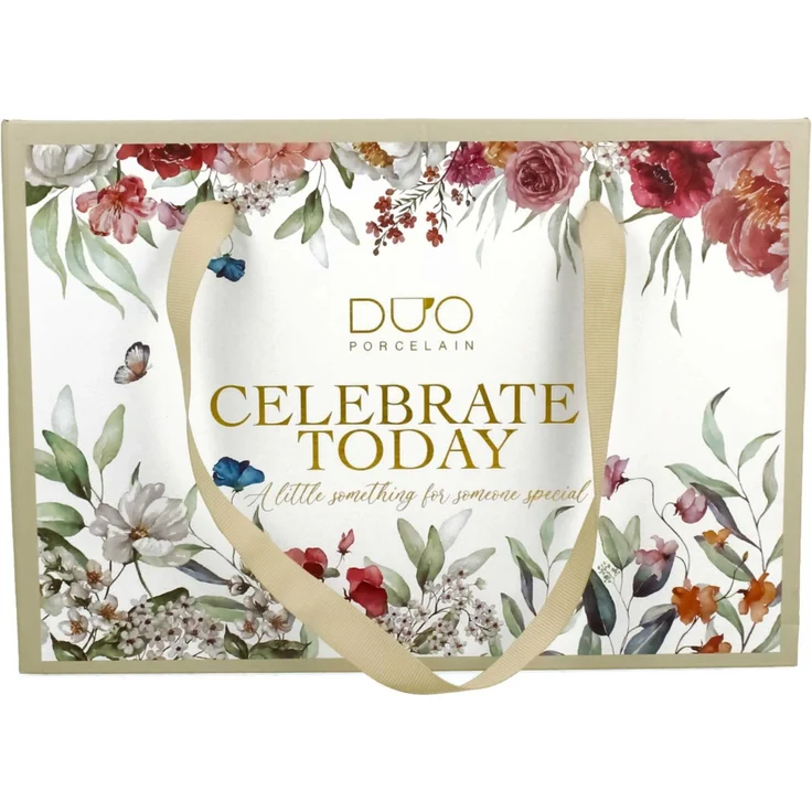 DUO 2er-Set Tassen REBECCA, 250 ml mit Untertassen, New Bone China Porzellan, in Geschenkbox – Bild 6