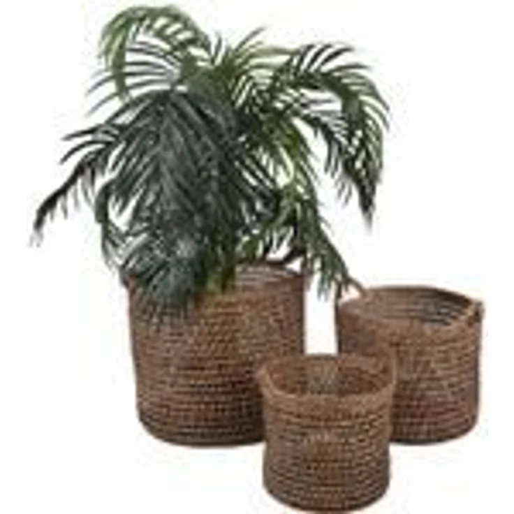 Rattan Korb Eda Braun mit Henkel M – Bild 10