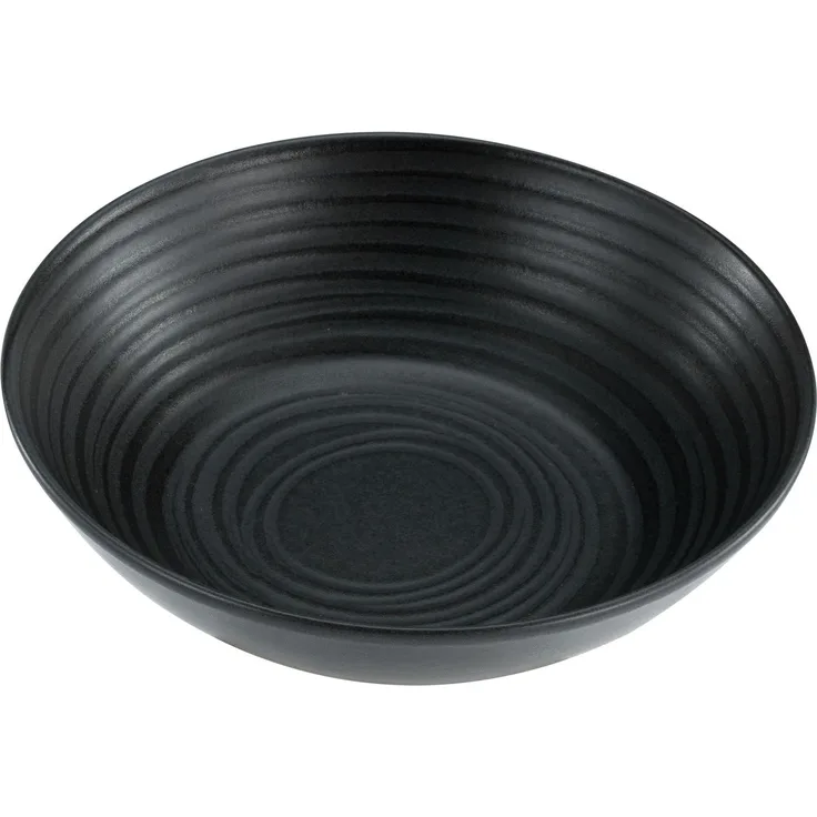 Bowl LAVA STONE DH 16x5 cm schwarz