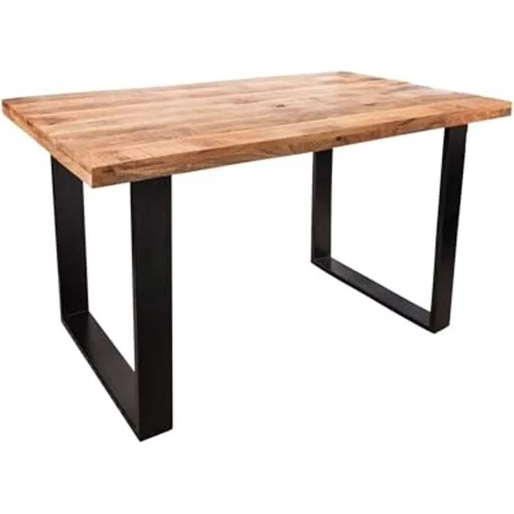 riess-ambiente Esstisch IRON CRAFT 120cm natur / schwarz · bis 4 Personen (Einzelartikel, 1-St), Massivholz · Mangoholz · Eisen · Kufen-Gestell · Industrial Design