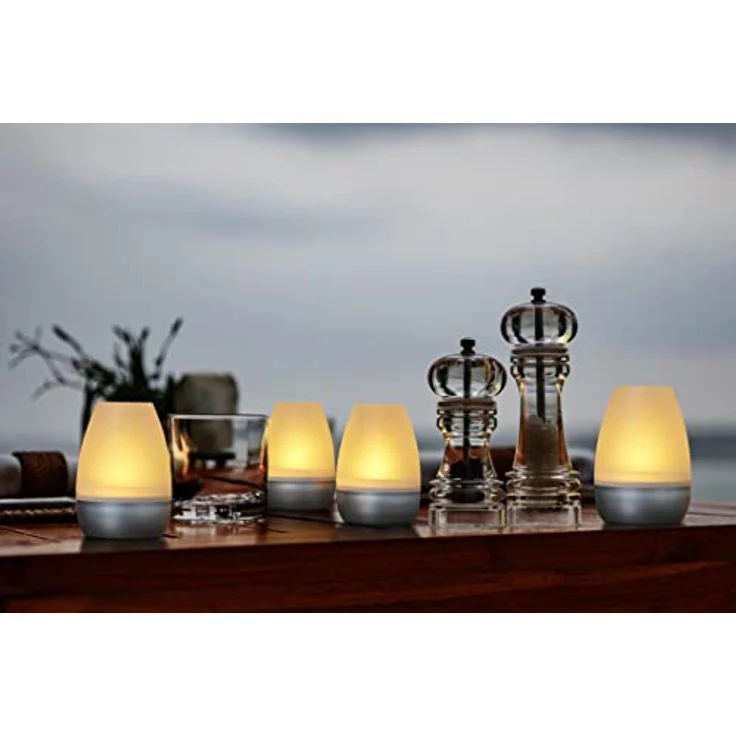 Northpoint LED Dekolicht LED Akku Lounge Lights Kabellos für Innen und Außen RGBW Flackereffekt – Bild 6