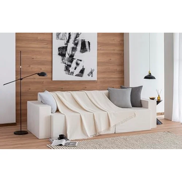 Mehrzweck-Tagesdecke für Sofa, Überwurf für Bett, Sofaüberwurf, Jarapas, Fischgrätenmuster – Bild 4