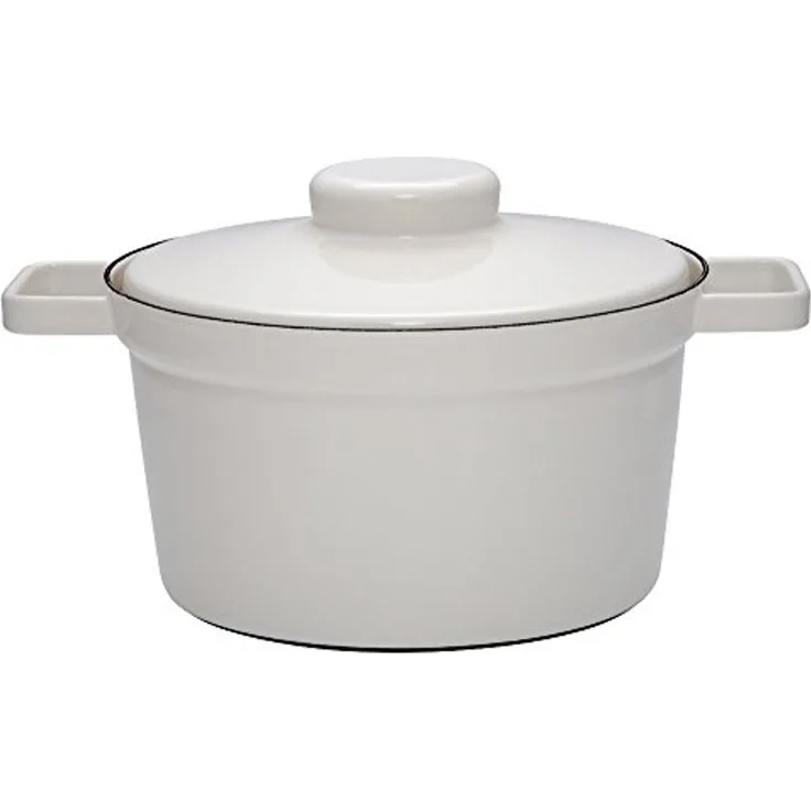 Riess Emailletopf Aromapot 24 cm 3,5 l leichtes Grau