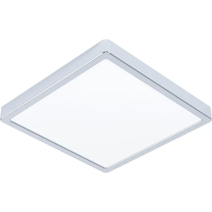 EGLO LED Deckenlampe Fueva 6, Bad Deckenleuchte 29x29 cm, Badlampe aus Stahl in Chrom und Kunststoff in Weiß, Badezimer Lampe, warmweiß-kaltweiß, IP44