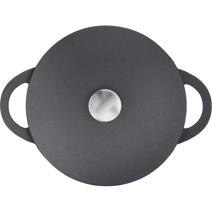 TEFAL E21872 TRATTORIA Servierpfanne 28cm | Aluguss | Gussdeckel | Antihaft-Beschichtung | gute Wärmespeicherung | Silikon Griffschutz inklusive | Schmorpfanne | induktionsgeeignet – Bild 3