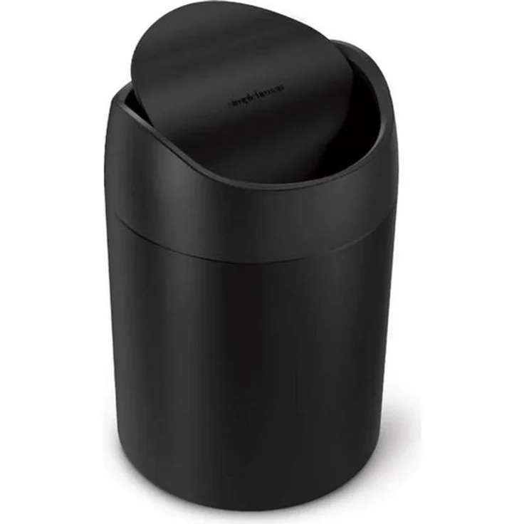 simplehuman Mülleimer Mini Mattschwarz 1500 ml – Bild 3