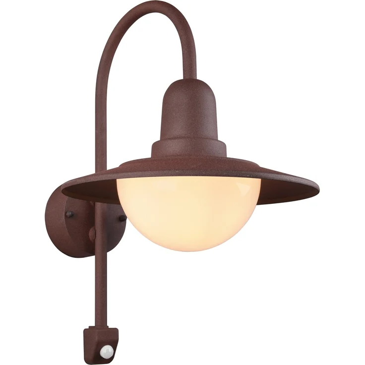 LED Außenwandleuchte mit Bewegungsmelder, Rostoptik, Höhe 45cm – Bild 2