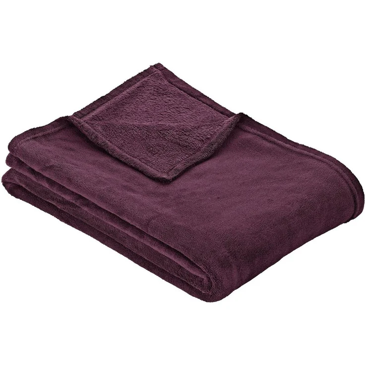 Wohndecke Uni Fleecedecke Olbia, IBENA, einfarbig schick, Kuscheldecke – Bild 1