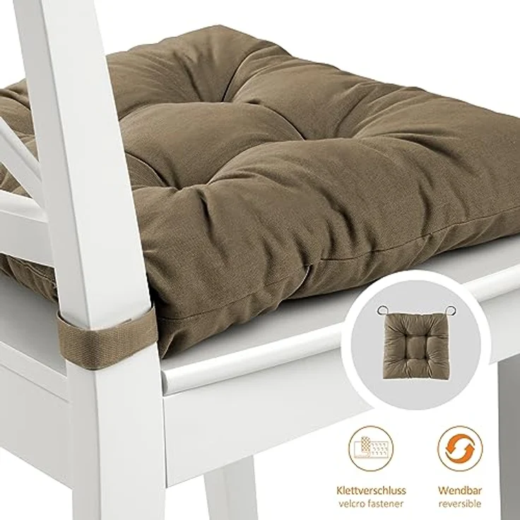 sleepling Stuhlkissen Eva, für Indoor und Outdoor, mit Klettverschluss, abriebfest und langlebig – Bild 4