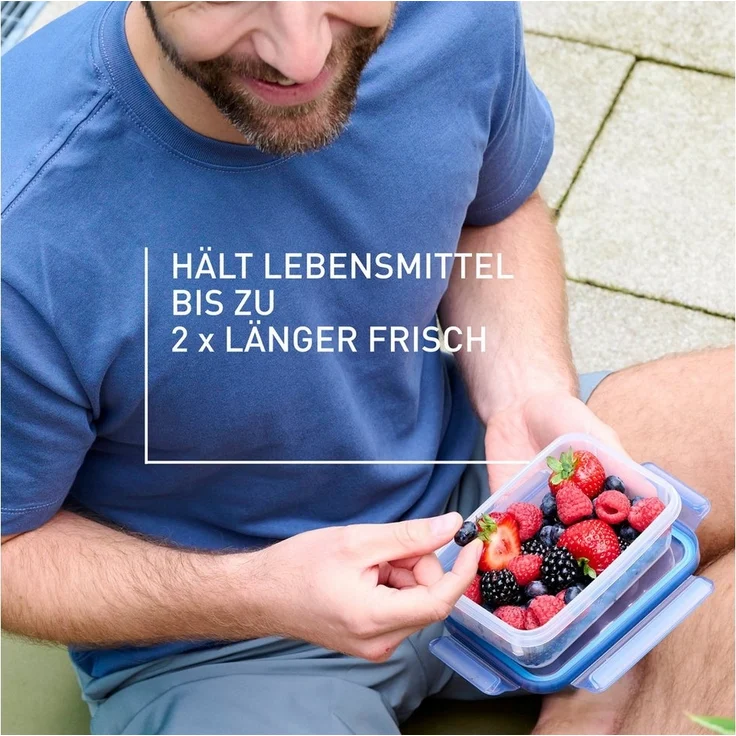Emsa Frischhaltedose Clip & Close Eco, Polyprophylen (PP), (1-tlg), 100% dicht, mikrowellen-/spülmaschinen-/gefriergeeignet – Bild 3