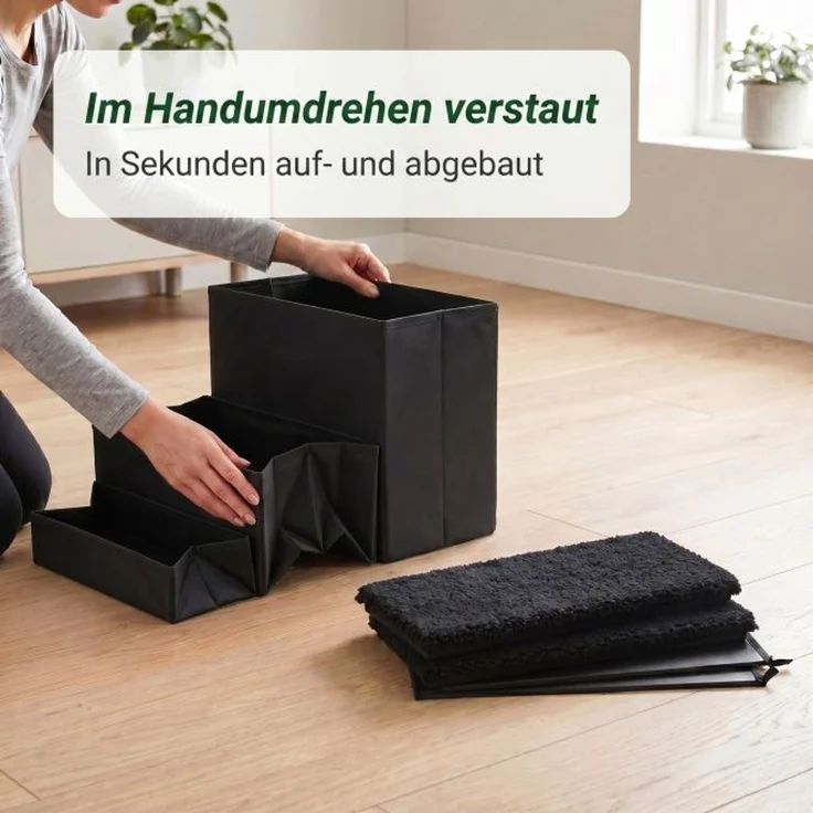 Relaxdays Faltbare Hundetreppe mit Stauraum – Bild 6