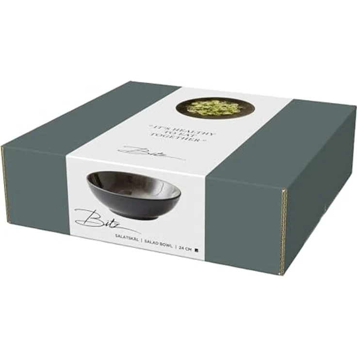 Bitz Salatschüssel schwarz / grau 24 cm – Bild 3