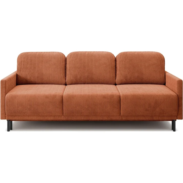 Selsey 'Hamiel' 3-Sitzer Sofa mit Schlaffunktion und Bettkasten, Cord, Kupferrot – Bild 6