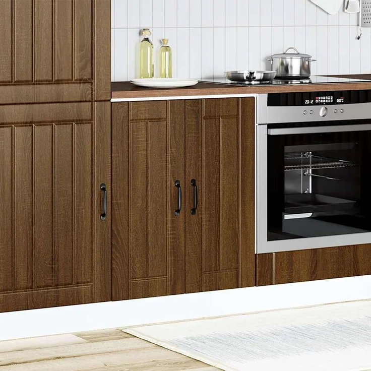 vidaXL Spülenunterschrank Lucca Braun Eichen-Optik Holzwerkstoff 853684 – Bild 1