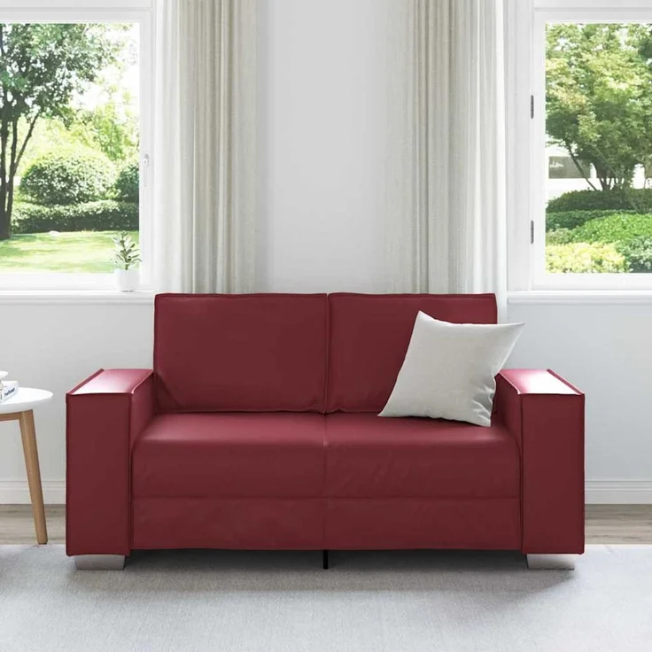 vidaXL Zweisitzer-Sofa Weinrot 160 cm Kunstleder 4105048 – Bild 3