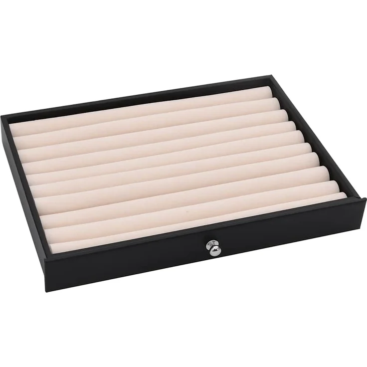 vidaXL Schmuckkästchen 10-lagig mit Uhrenhaltern Schwarz 29x20,5x40,5 cm 4103567 – Bild 9