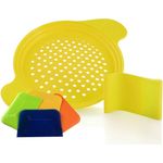 Muxel Spätzlereibe Spätzlewunder mit Patentschaber, die Alternative für Spätzlepresse, Kunststoff, (mit-Teigschaber, 6-St), Leicht zu reinigen