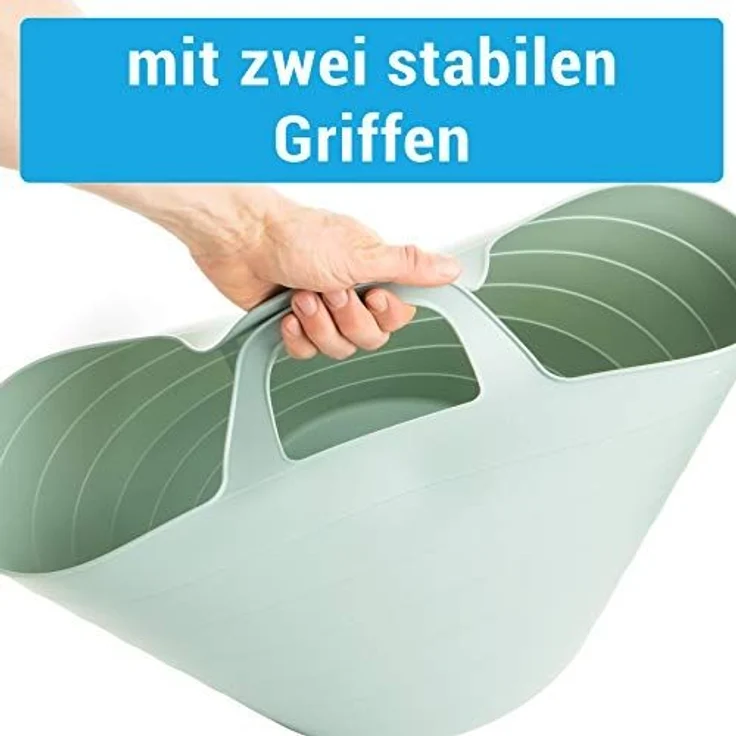2 Friends Wäschekorb Plastik Flexi 3er Set - 30 Liter Vielseitige Wäschewanne mit Griffen – Bild 6