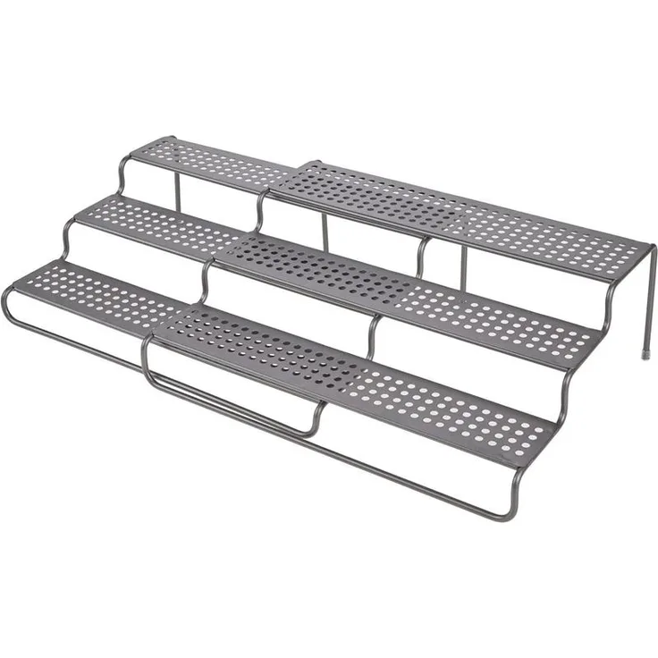 mDesign Gewürzregal Gewürzständer Regal Organizer ausziehbar Metall Graphit