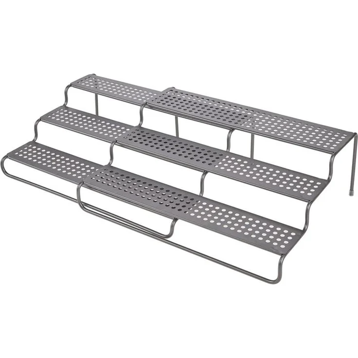 mDesign Gewürzregal Gewürzständer Regal Organizer ausziehbar Metall Graphit – Bild 1