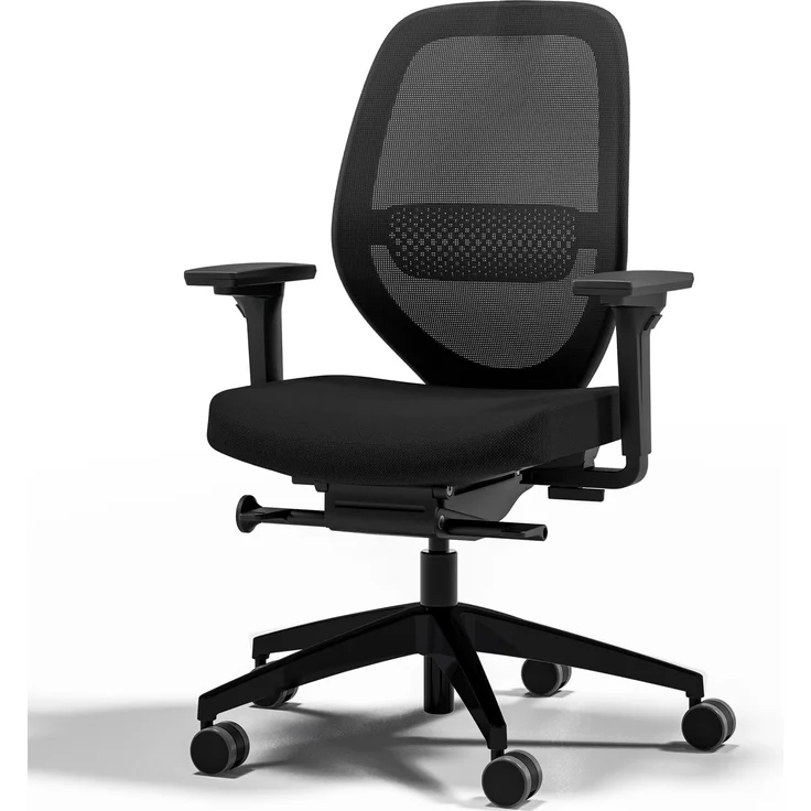 ASSMANN Ergonomischer Bürostuhl Atessa mit Netzrücken Schwarz 63x53x100cm Textil – Bild 1