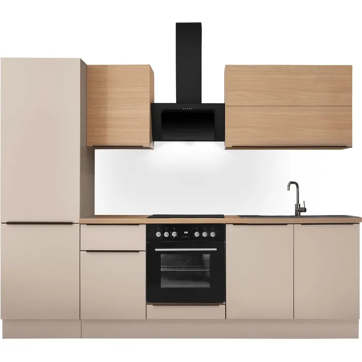 KOCHSTATION Küchenzeile Cocco B/H/T 270x211x60 cm, Breite 270 cm, wahlweise mit E-Geräten und Induktion