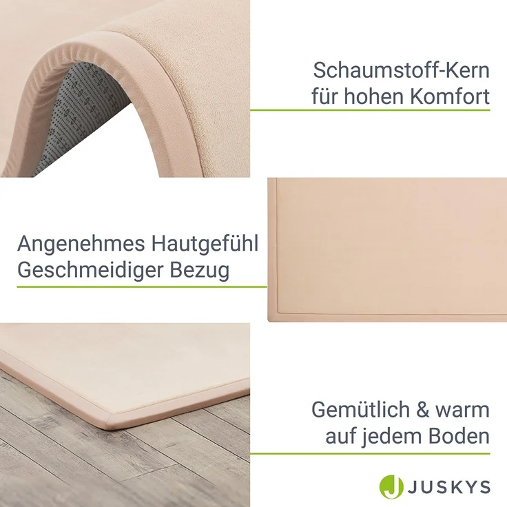 Juskys Krabbelmatte, Polyester beige, 220 x 180 cm – Bild 4
