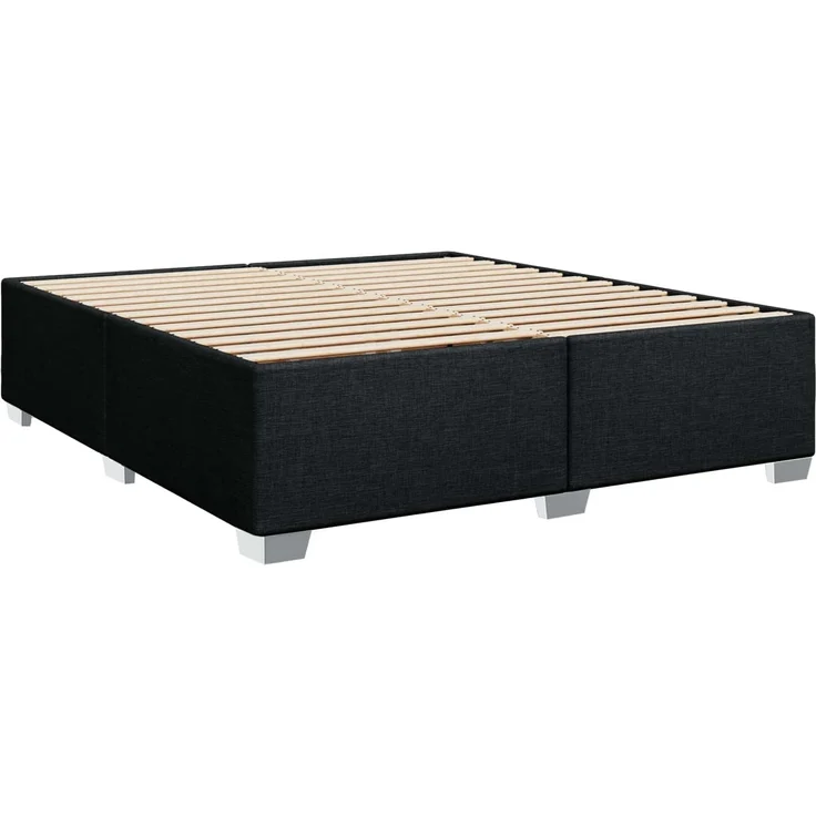 vidaXL Boxspringbett mit Matratze Schwarz 200 x 200 cm Samt 3450778 – Bild 5