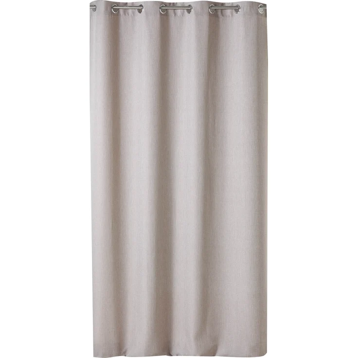 Ösen Vorhang 140x260 Leinenoptik Vorhänge Schal Schlafzimmer blickdicht beige – Bild 4