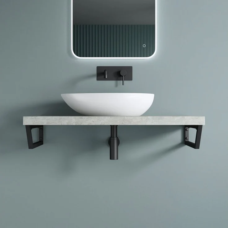 doporro Wandregalhalter rostfreie Edelstahl Wandkonsole Wandhalter Regalträger Regalhalter, 2-tlg. – Bild 2