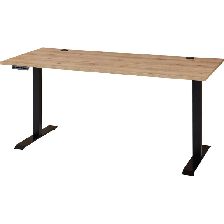 Höhenverstellbarer Schreibtisch SONOS Altesche furniert - 160 x 77 cm