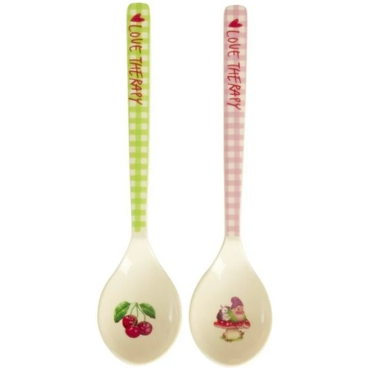 RICE A/S Kaffeelöffel Rice Kaffeelöffel Melaminlöffel Löffel Love Therapy Print 2er Set – Bild 5
