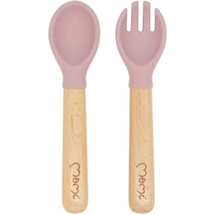 MoMi Kindergeschirr mit Essbesteck AMI, 6-teiliges Set: Lätzchen, Löffel, Gabel, Teller, Schüssel 360 ml, Becher 180 ml, aus Silikon, spülmaschinenfest und mikrowellengeeignet – Bild 14