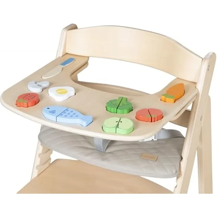 roba Essbrett mit Spielelementen - Obst- und Gemüse zum Spielen - Holz natur