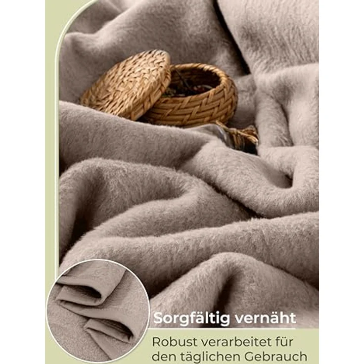 Wohndecke Wohndecke aus Baumwolle - Kuscheldecke, Baumwolldecke -, Laynenburg, Decke als Sofa-decke, Couchdecke, Wolldecke aus Baumwollmix – Bild 7
