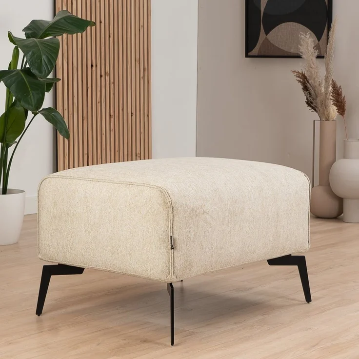 Bronx71 Stoff Hocker Vegas rechteckig taupe – Bild 4