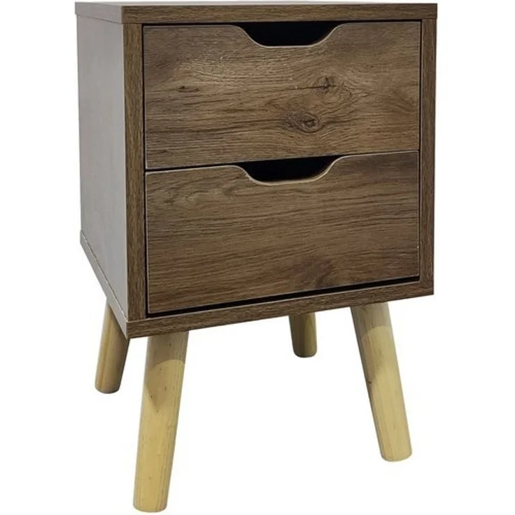 HTI-Living Nachtkommode Nachtschrank 2 Schubladen Thekla 2945 (Stück, 1 Nachtschrank), Nachttisch 2 Schubladen – Bild 2