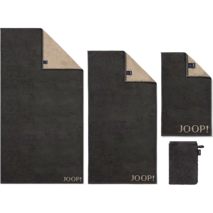 JOOP! Handtücher Classic Doubleface 1720 73 Schiefer, Duschtuch 80x150 cm