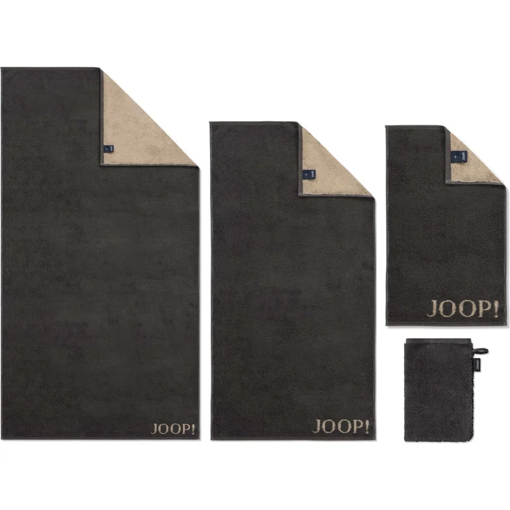 JOOP! Handtücher Classic Doubleface 1720 73 Schiefer, Duschtuch 80x150 cm