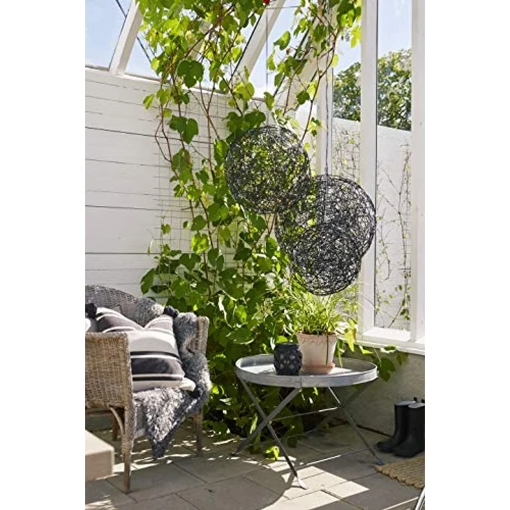 LED-3D Kugel "Trassel", schwarz, Aluminium, 50 cm – Bild 5