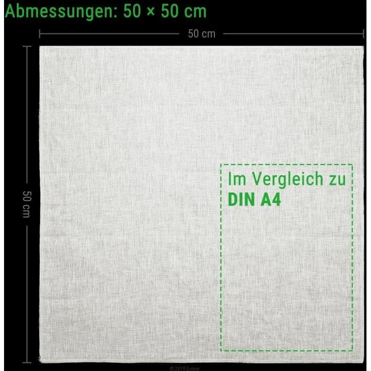 Passiertuch 100% Leinen 50x50cm Filter Nussmilch Käse Saft, 2er Pack – Bild 5