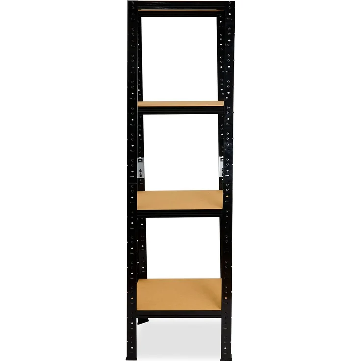 shelfplaza BLACK 180x30x30 cm Schwerlastregal in schwarz mit 4 Böden und 175 kg Traglast pro Boden – Bild 5