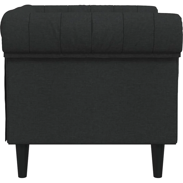 vidaXL Chesterfield-Sessel Schwarz Stoff 372540 – Bild 5