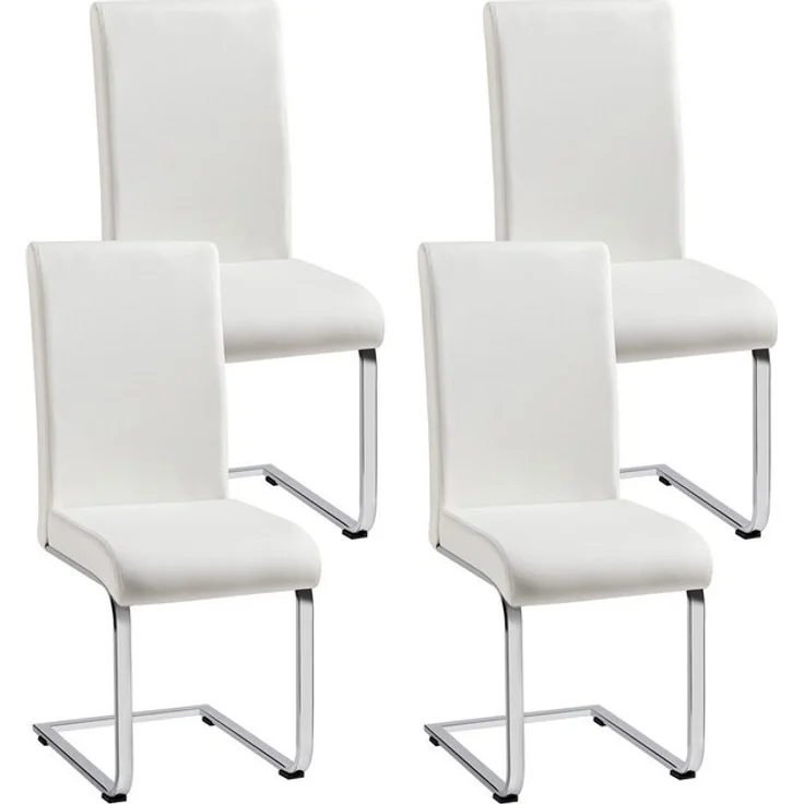 Yaheetech Esszimmerstuhl 2/4/6-er Küchenstuhl (4 St), Schwinger Polsterstuhl mit Ergonomischer Rückenlehne & Metallbeine – Bild 4