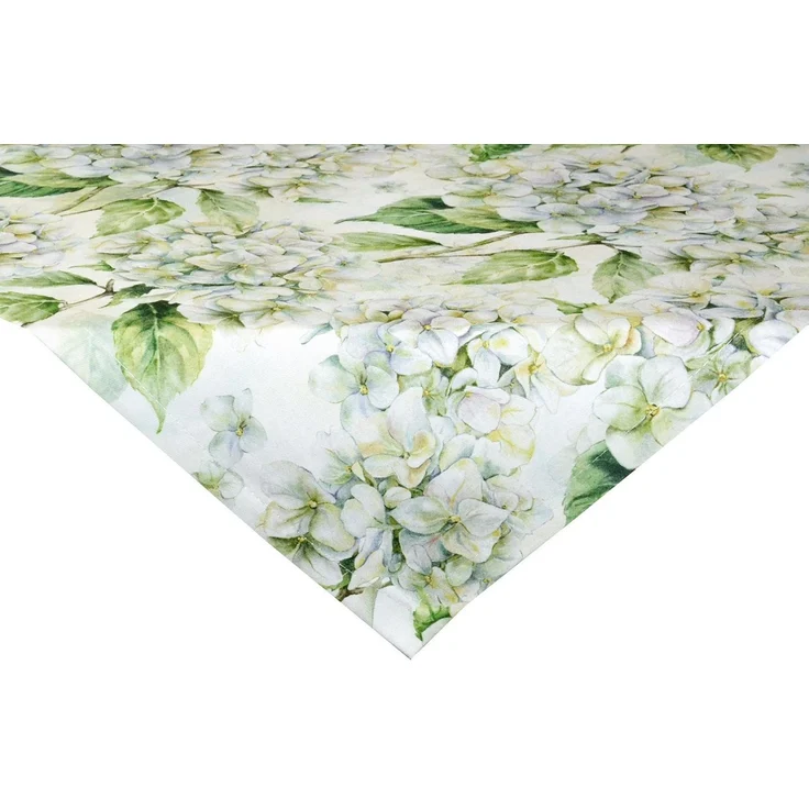beties Mitteldecke Landlust-Hortensie (1-tlg, 1 Stück), 100% Baumwolle, Hortensien in weiß, verschiedene Größen – Bild 1