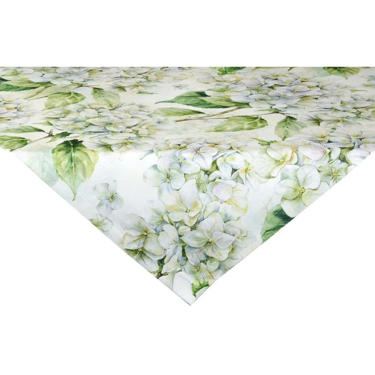 beties Mitteldecke Landlust-Hortensie (1-tlg, 1 Stück), 100% Baumwolle, Hortensien in weiß, verschiedene Größen